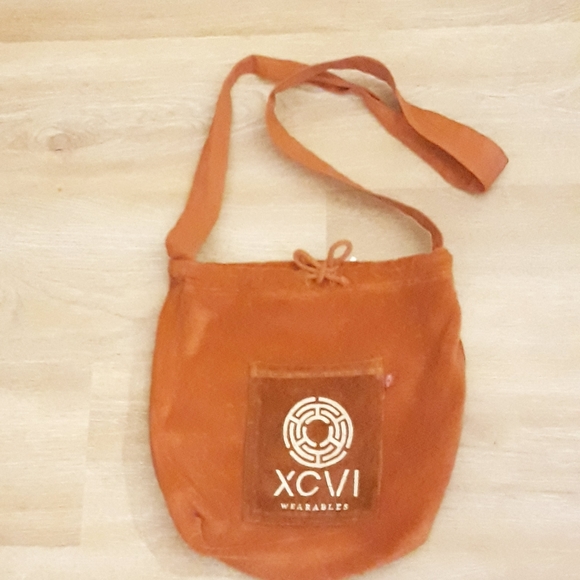 XCVI Handbags - XCVI Wearables Golden Topaz Velvet Luxe Crossbody Bag